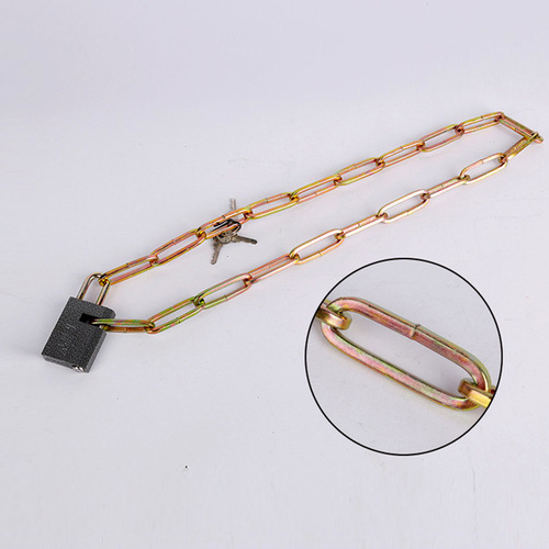 Multi purpose motorcycle bicycle iron chain lock square head 80-150 electric bike chain lock bicycle glass door chain lock