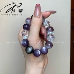 天然水晶手串九紫離火高級デザイン紫水晶ブレスレット女性プレゼント
