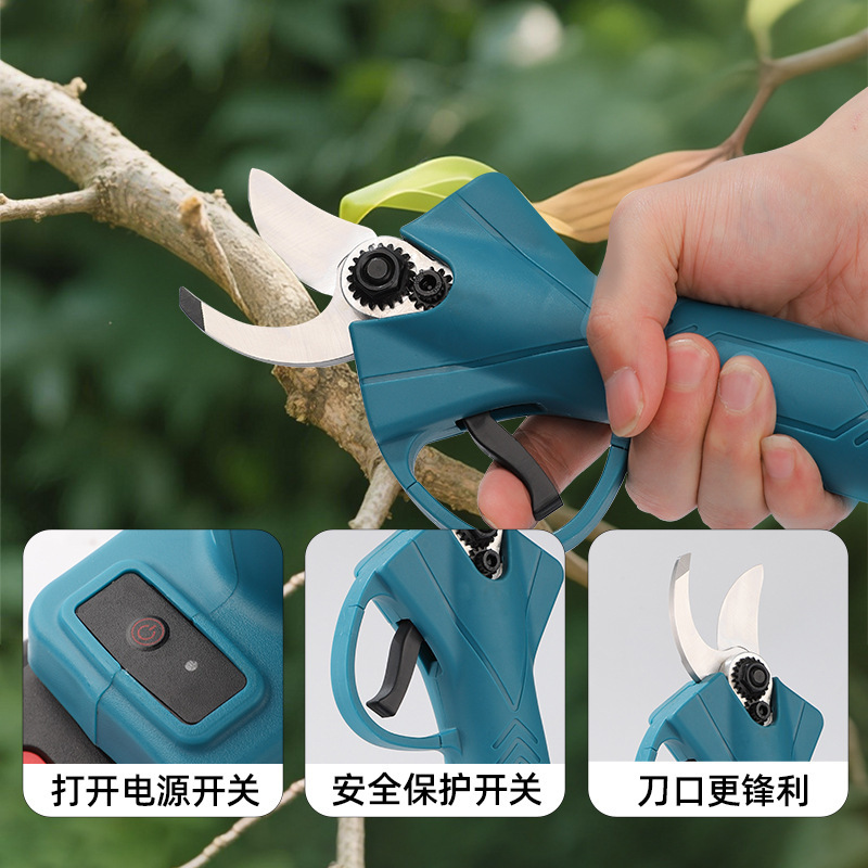 ハンドヘルドワイヤレス充電式リチウム電池果物剪定ばさみ電動剪定ばさみ庭果樹ポータブル剪定電動ばさみ|undefined