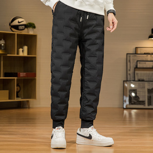 Fashion New Down Pants Winter Thickened Casual Warm Windproof White Duck Down Pants Outer Wear Cold-proof Sports Pants