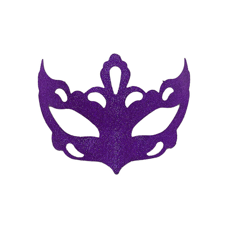 Halloween nueva máscara de mitad de cara polvo brillante corolla retrógrado máscara retrógrada misteriosa máscara de maquillaje de alto nivel máscara de baile