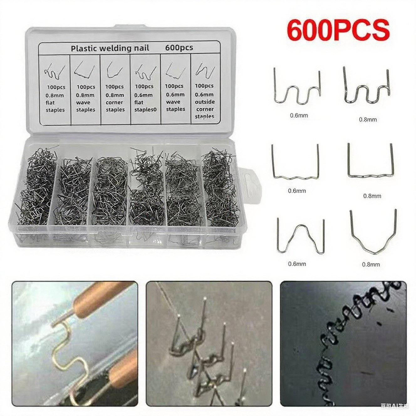 Car Bumper Repair Welding Wire Nails Plastic Bumper Crack Repair