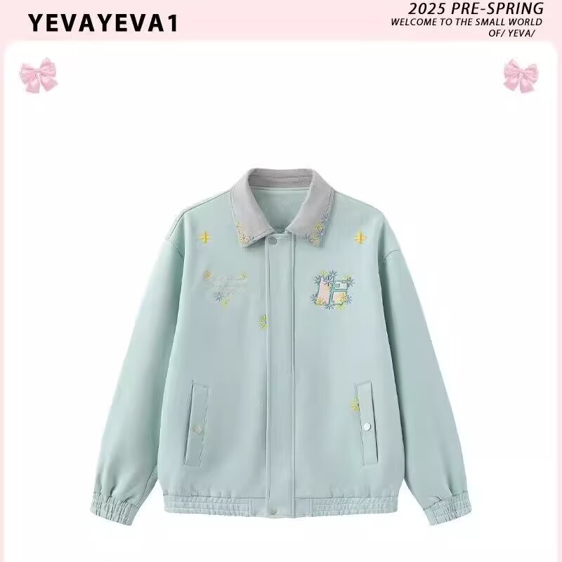 Unique and Beautiful Early Spring Cardigan Baseball Jacket for Women, New Retro Design Loose Jacket for Spring and Autumn