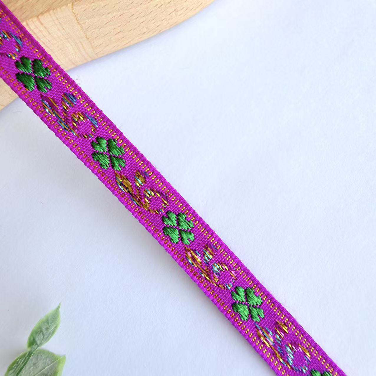Cinta Jacquard de Estilo Étnico de 1 cm, Nylon, Decorativa, para Ropa y Manualidades image 13