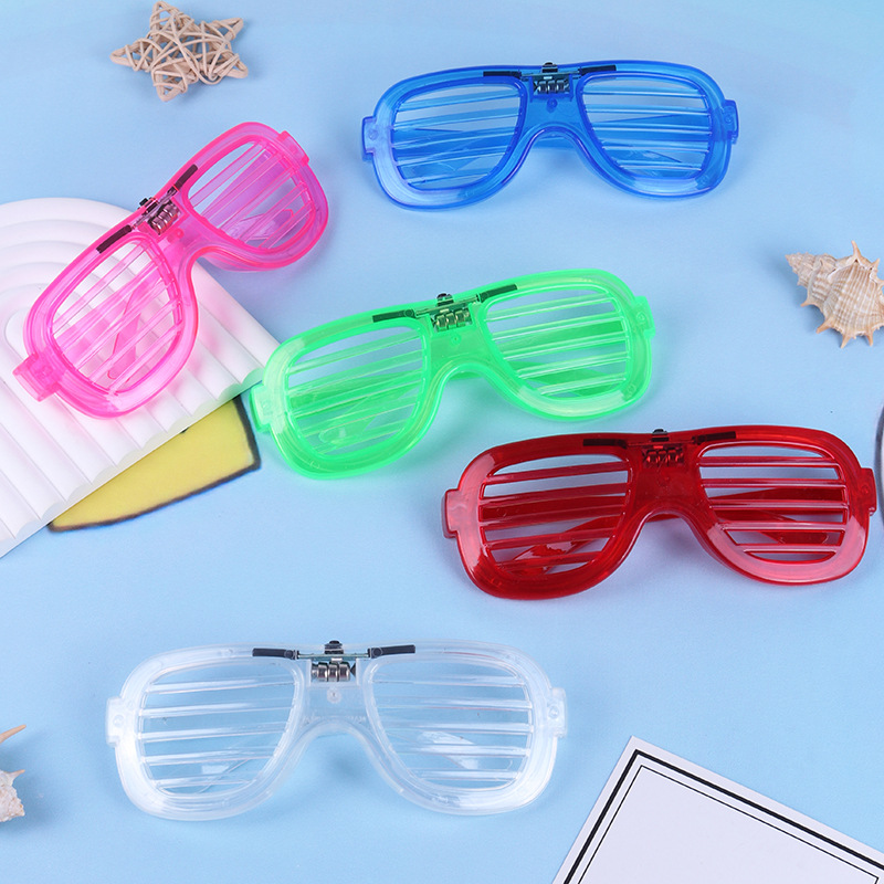 Gafas de persianas luminosas Bengdi Gafas de luz blanca fría led de colores KTV Bar Suministros fluorescentes Juguetes de vítores
