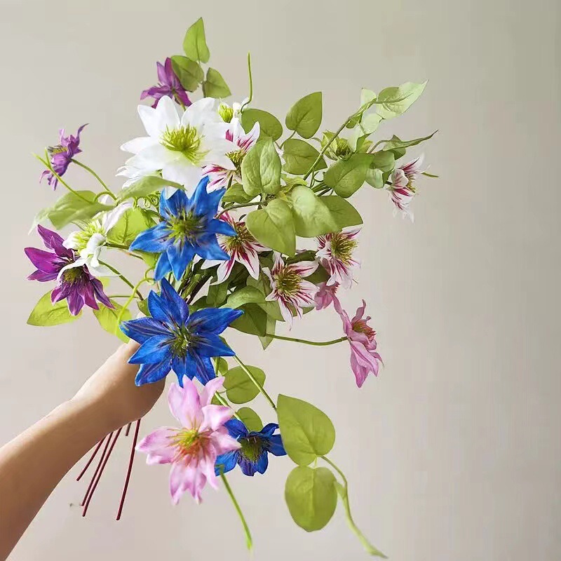 Containing Yang Stasi Clematis artificial flower decoration floral suit elegant high-grade winding vine photography batch