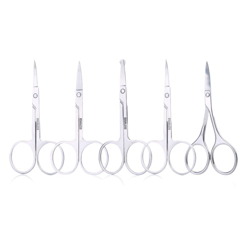 Meramei tijeras de belleza de acero inoxidable tijeras de cejas cabeza redonda tijeras pequeñas tijeras de belleza nariz tijeras de pelo herramientas de belleza K501