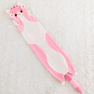 foreign trade pillow long Cat Oyuncaq yastıqlar - pink-shell-50cm
