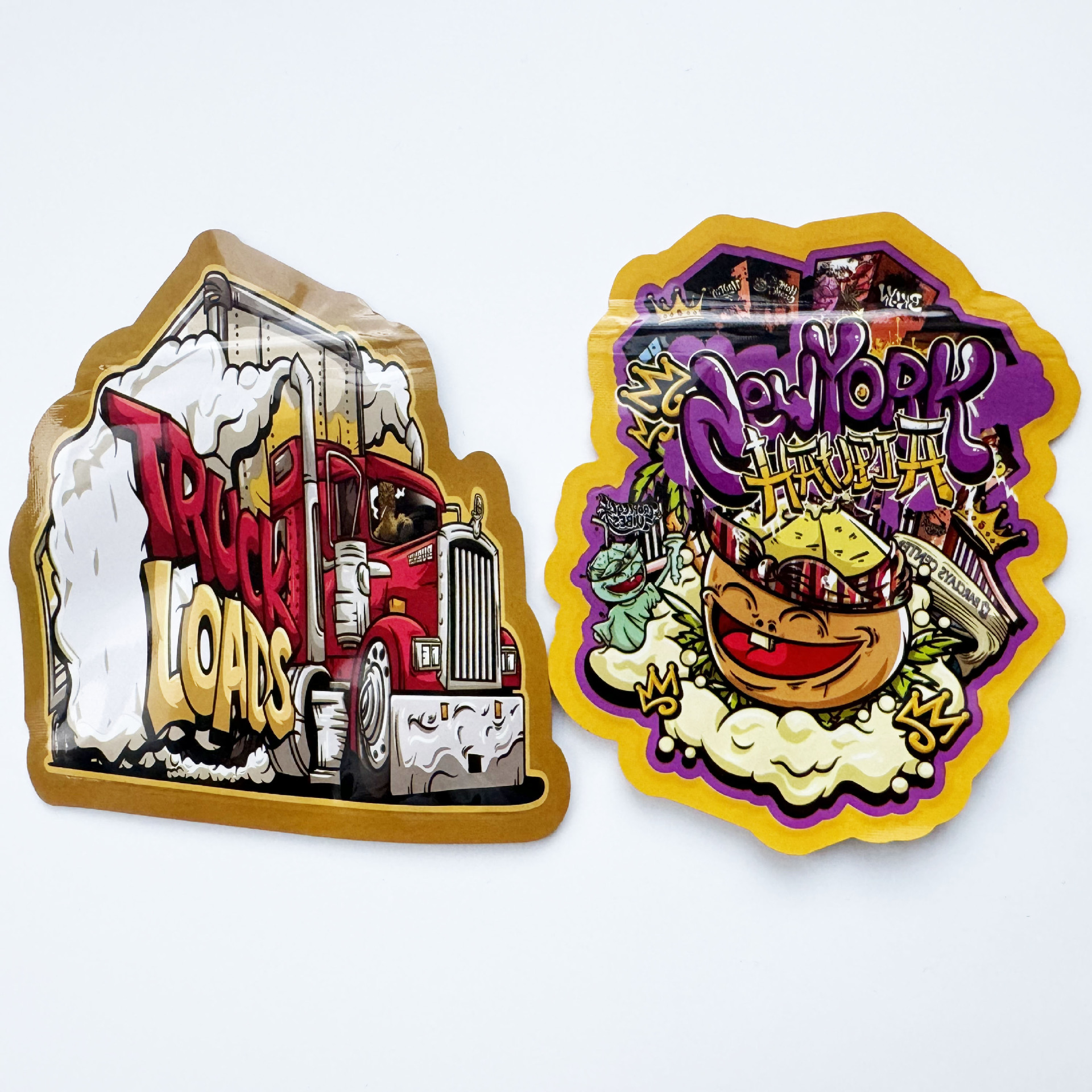 3.5g 现货镭射包装袋食品包装袋 异行异型袋 站立袋 cook runtz