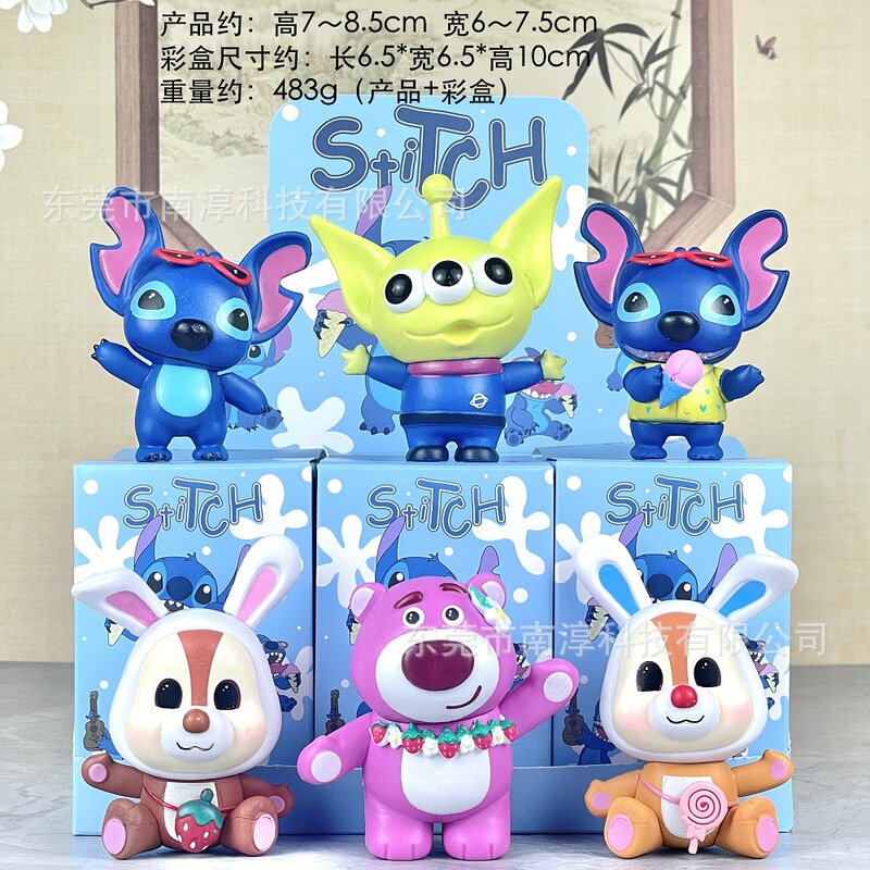 国境を越えたスティッチフィギュアハロウィンスティッチ人形ブラインドボックスガシャポン人形マシン装飾品卸売ドロップシッピング|undefined