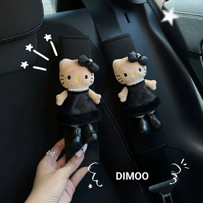 Popular Internet Celebrity Seatbelt Shoulder Seat belt shoulder pad - 2-black-long-legged-kt-shoulder-pads-25cm
