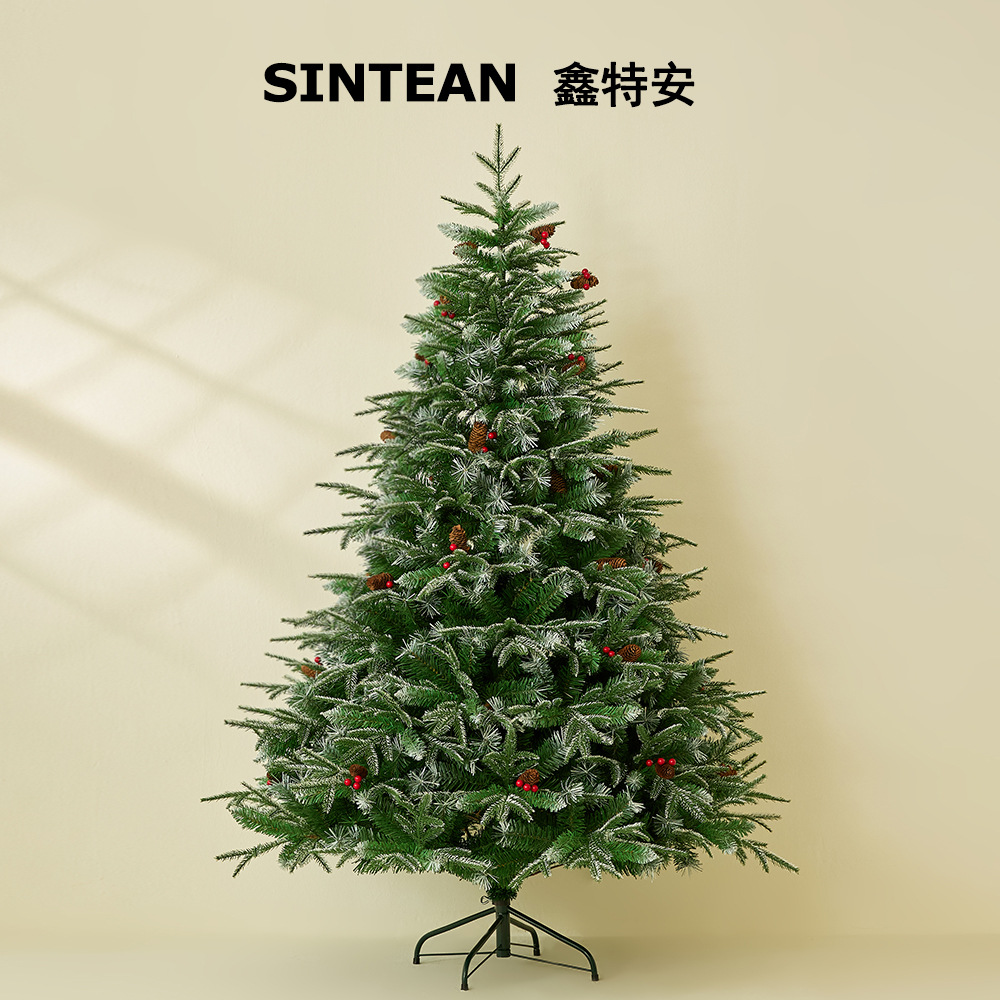 Árbol de Navidad con PE blanco, decoración del hogar, decoraciones navideñas de supermercado, decoración de ambiente, regalos, piñas, árbol de Navidad artificial