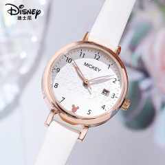 迪士尼手錶女中學生高中女生防水少女兒童女表細帶小巧夜光初中生