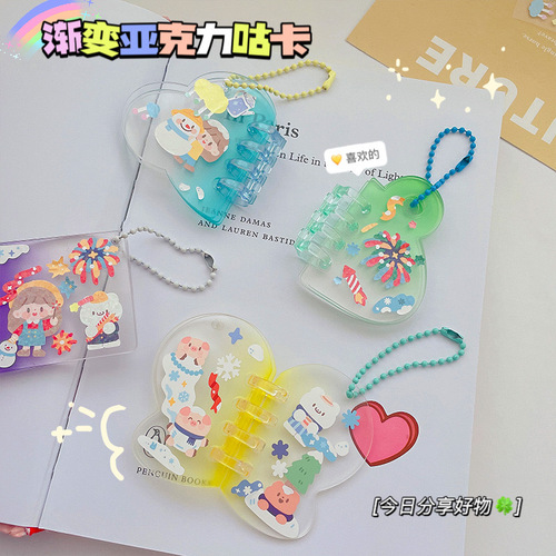 Alien DIY Gudan Guka Keychain Acrylic Sheet Handmade Custom Peripheral Cartoon Keychain Pendant Guka Card
