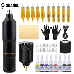 Tattoo Pen Cartridge Wireless Tattoo Machine Kit Beginner Rotating Machine Type Machine Kit