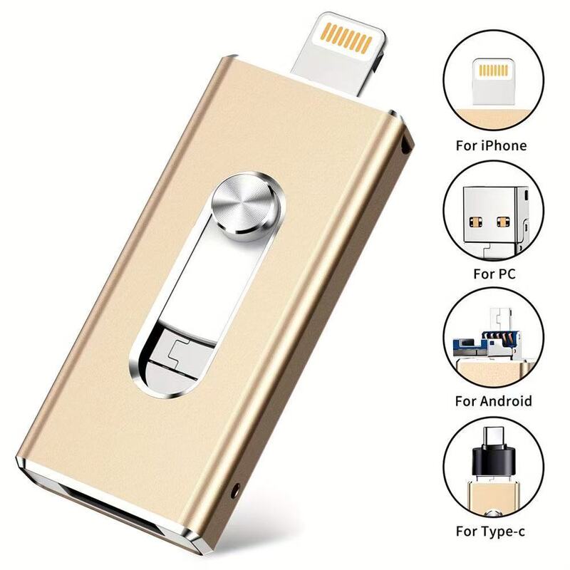 四合一手机u盘大容量适用苹果u盘安卓电脑通用64G礼品跨境批发1TB|undefined
