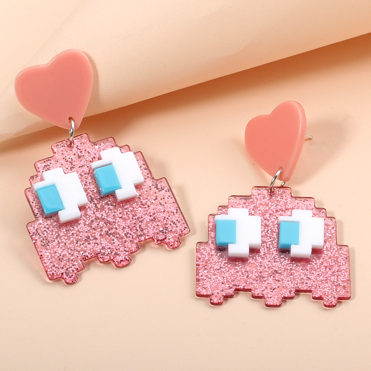 Acrylic Cute Little Monster Pendant Earrings display picture 3
