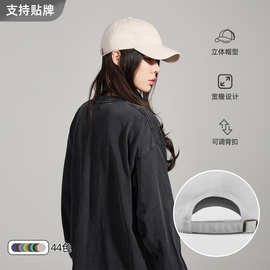 【现货】可调节全棉运动帽跨境6片刺绣Logo老爹帽户外遮阳跑步帽