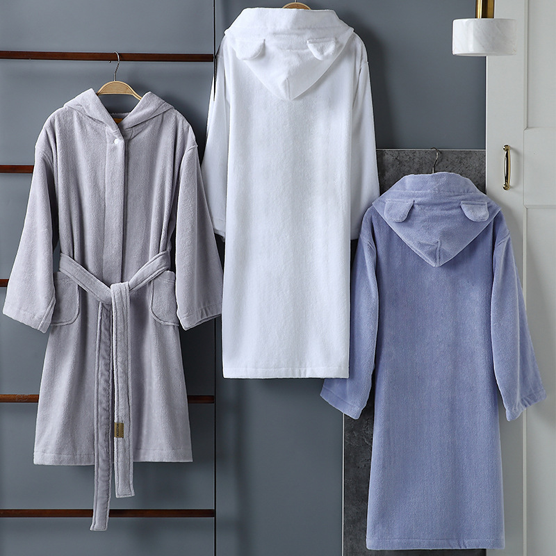 (2개) 클래스 타월 소재 어린이 목욕 가운 흡수 목욕 가운 목욕 타월 망토 수영을 입고 가을과 겨울 도매