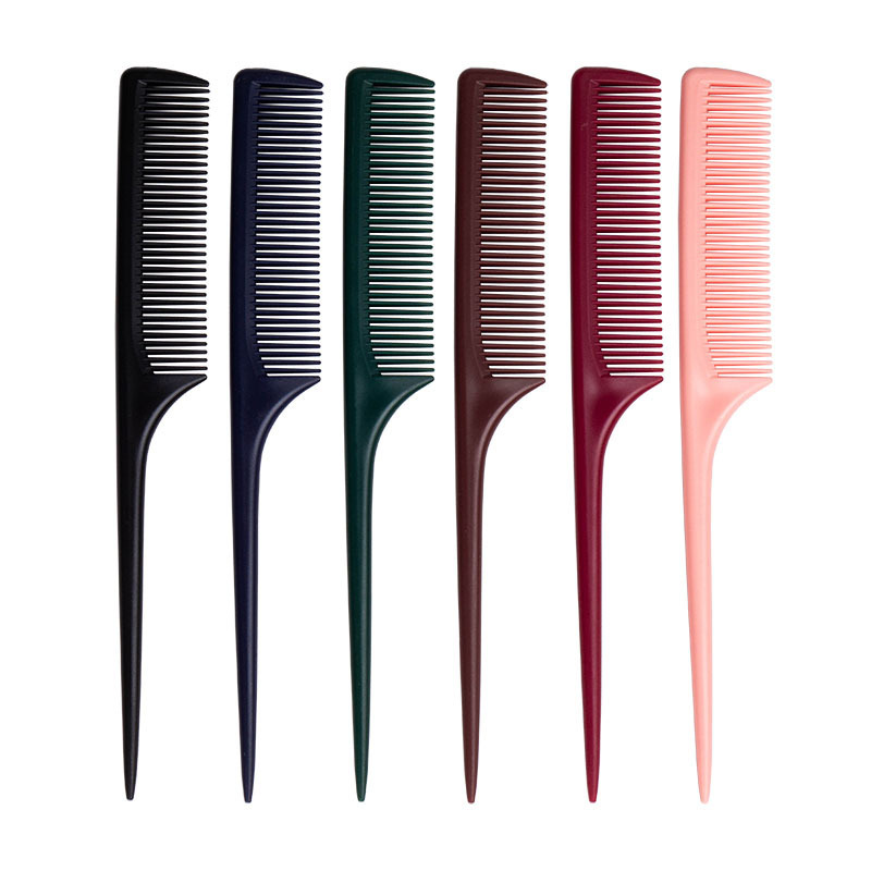 Anti-Static Fine-Tooth Comb with Pointed Tail, Household Hairdressing Comb, Plastic Long Hair Comb with Pointed Tip, Hair Styling Matte Comb