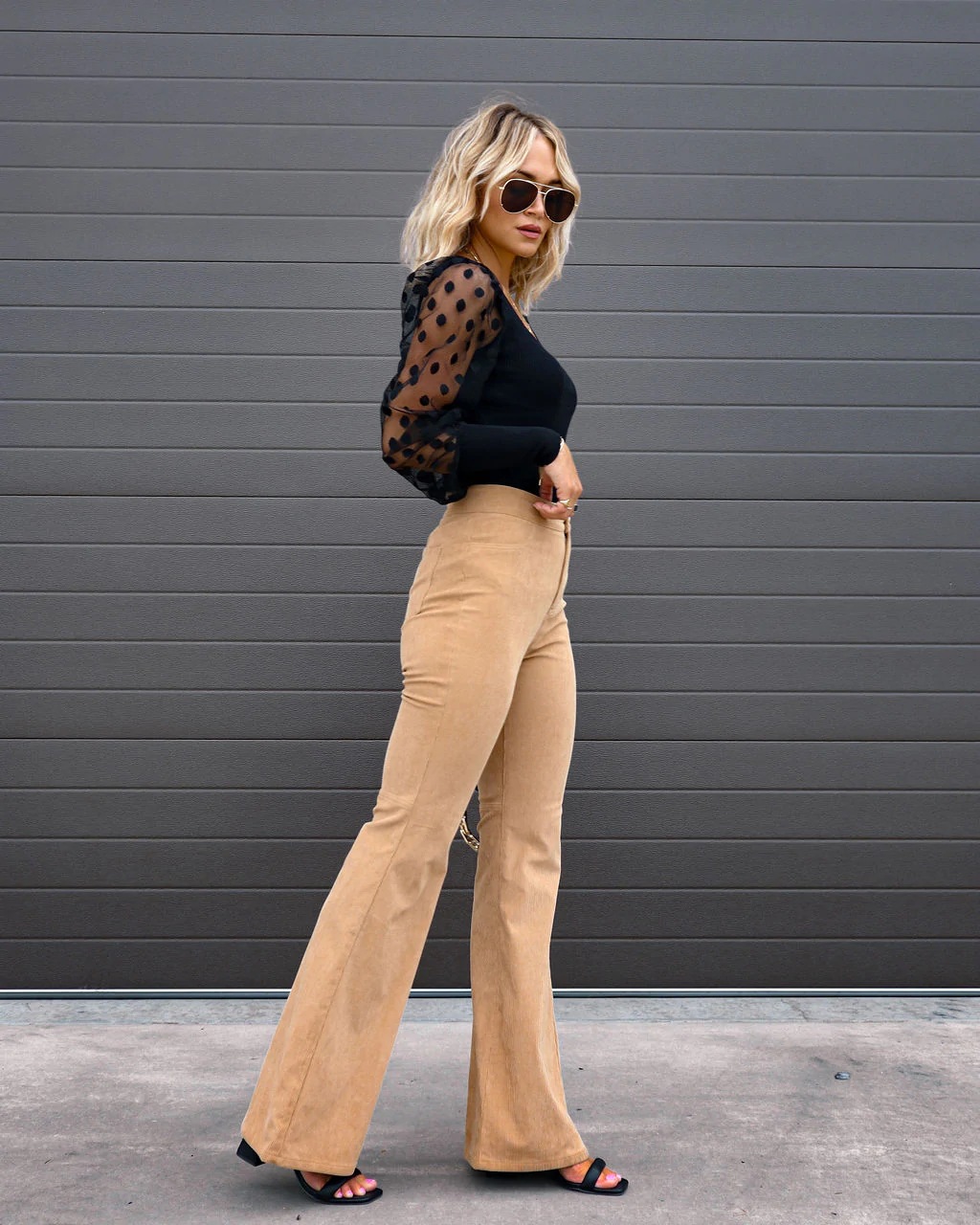 Women's Holiday Casual Solid Color Full Length Flared Pants display picture 5