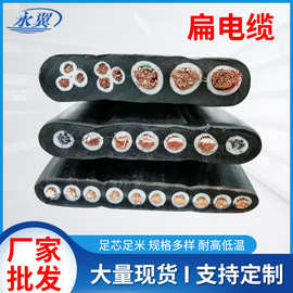行车水泵用扁电缆线厂家电动伸缩门电线4 6 7 8 9芯防水扁平电缆