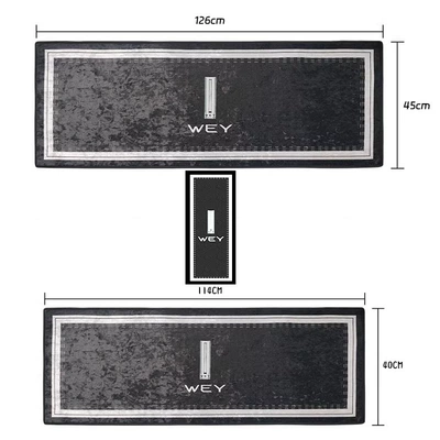 9 Modified Floor Mats, Special — Universal Foot Pad - middle-row-aisle-rear-row-black