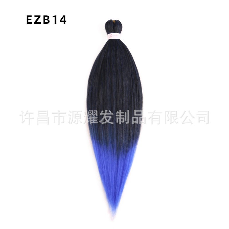 Peluca EZ cabello esponjoso y suave de fibra química trenza grande 26 pulgadas 90g pvc bicolor retardante de llama seda de baja temperatura trenza grande