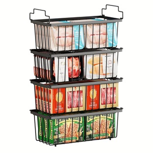 2025 New Cross-Border Dropshipping 4-Piece Freezer Storage Box (14.6 Length X7.1 Width X5.2 Height) 4 Packs