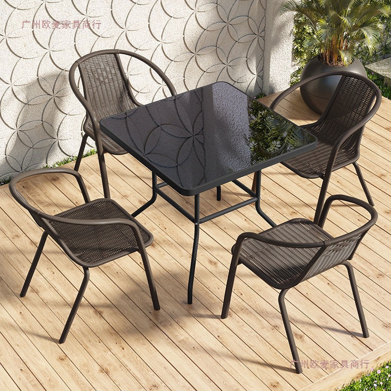 Mesa y silla al aire libre Balcón al aire libre Kit de mesas y sillas Jardín moderno mesas y sillas de hierro forjado mesas y sillas de patio al aire libre mesas y sillas