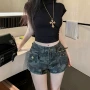 美式大码夏季包臀热裤