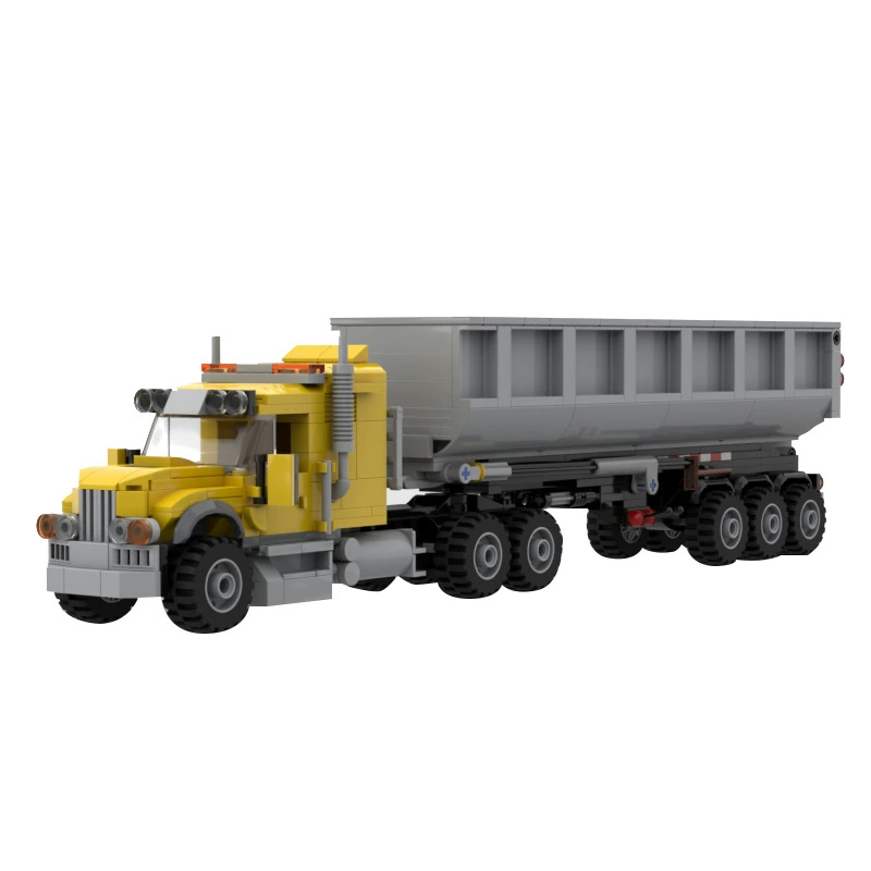 Lego конструктор: набор грузовик с прицепом, модель инженерной техники, авто, подарок на день рождения