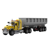 Lego конструктор: набор грузовик с прицепом, модель инженерной техники, авто, подарок на день рождения