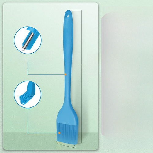 Silicone brush, high-temperature resistant, barbecue oil brush, kitchen pancake brush, barbecue brush does not shed hair, baking silicone seasoning brush