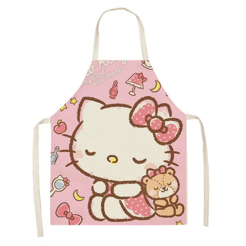 Детский фартук (Hello Kitty), фуксиновая цифровая печать, несменяемый, размеры 47×38 / 68×55 см