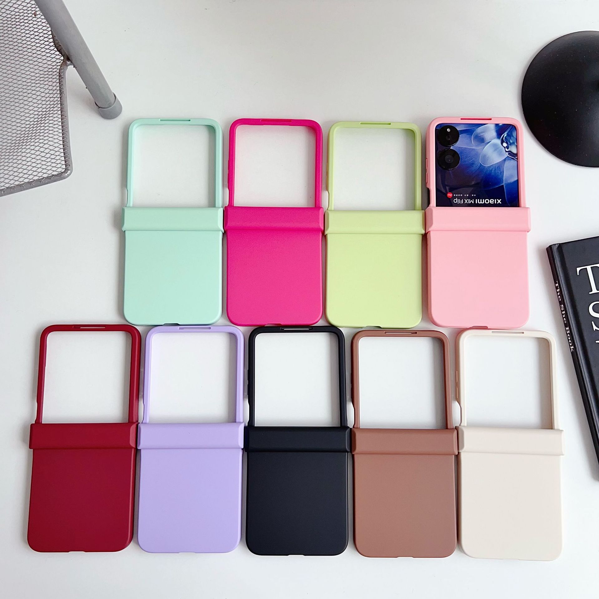 新适用摩托诺拉Razr 60ultra三件套肤感纯色保护套三星zflip7铰链