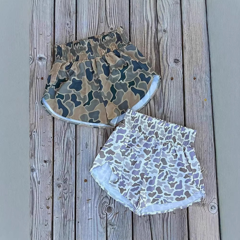 2024 European and American Cross-Border Women's Clothing Independent Station Amazon International Station Shorts Elastic Digital Printing 345