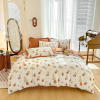 Set, sheet, duvet cover, cotton and linen, 4 piece set, simple and elegant design, wholesale