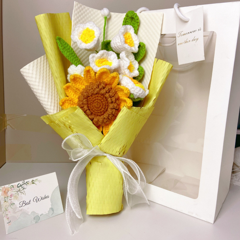 Girasol lirio de los valles ramo de rosas-amarillo (tarjeta de bolsa de regalo)