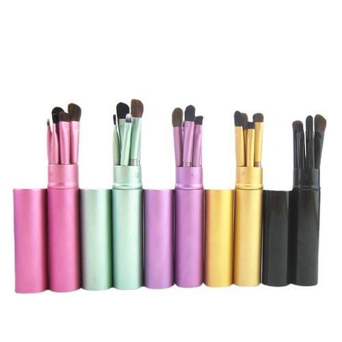 5 pieces pony hair eye shadow brush beginner set small set soft animal hair eye makeup tools