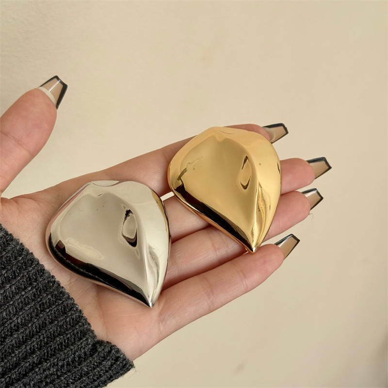 Diseño de nicho cóncavo convexo tridimensional brillante gran joya estilo broche de mujer traje abrigo pin accesorios de moda
