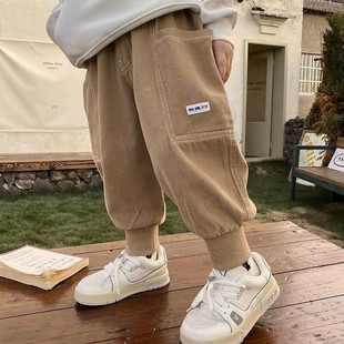 Boys' Pants Spring and Autumn 2025 New Toddler Cargo Pants Spring Style Children's Pants Trendy Baby Casual Pants Fashion