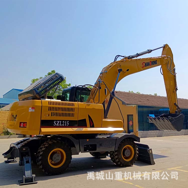21吨215轮式挖掘机 1.0m3铲斗 容量大 挖掘力强