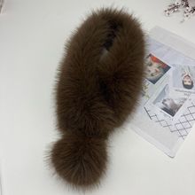 仿狐狸毛围巾女士保暖毛领加厚毛毛围巾短款大毛球毛领子网红围巾