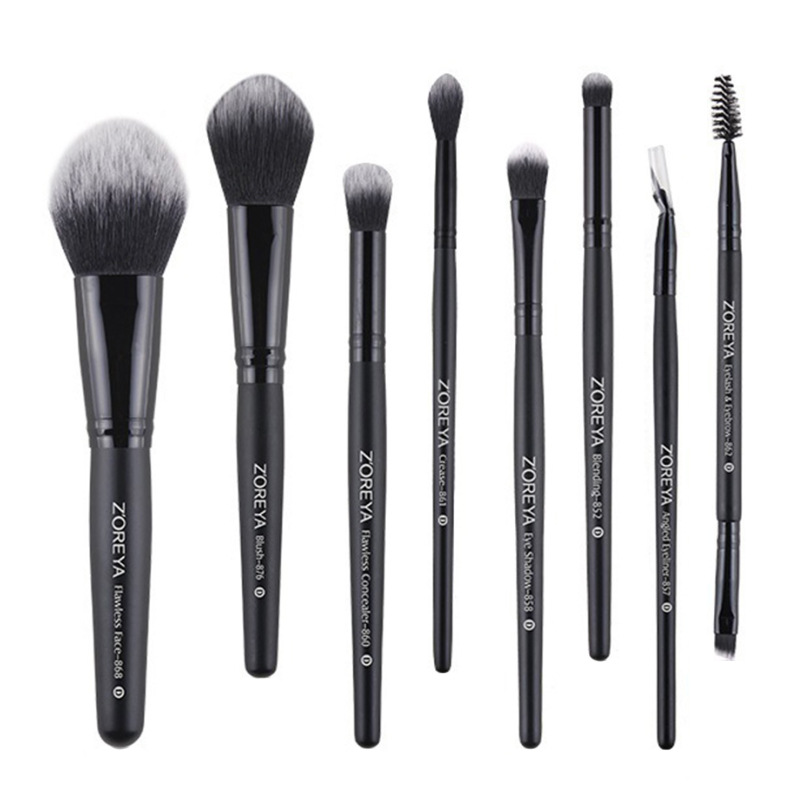 Zhuolya corrector transfronterizo cepillo herramientas de belleza sombra de ojos labio cepillo bolsa de almacenamiento conjunto completo maquillaje cepillo traje al por mayor