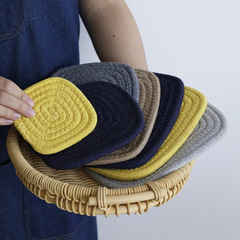 Table Mat Cotton Line Model, Foreign Trade, Dinner Mat, Cup Mat, Bowl Mat, Pot Mat, Thick Insulating Mat, Modern Simple Cotton Table Mat, Wholesale