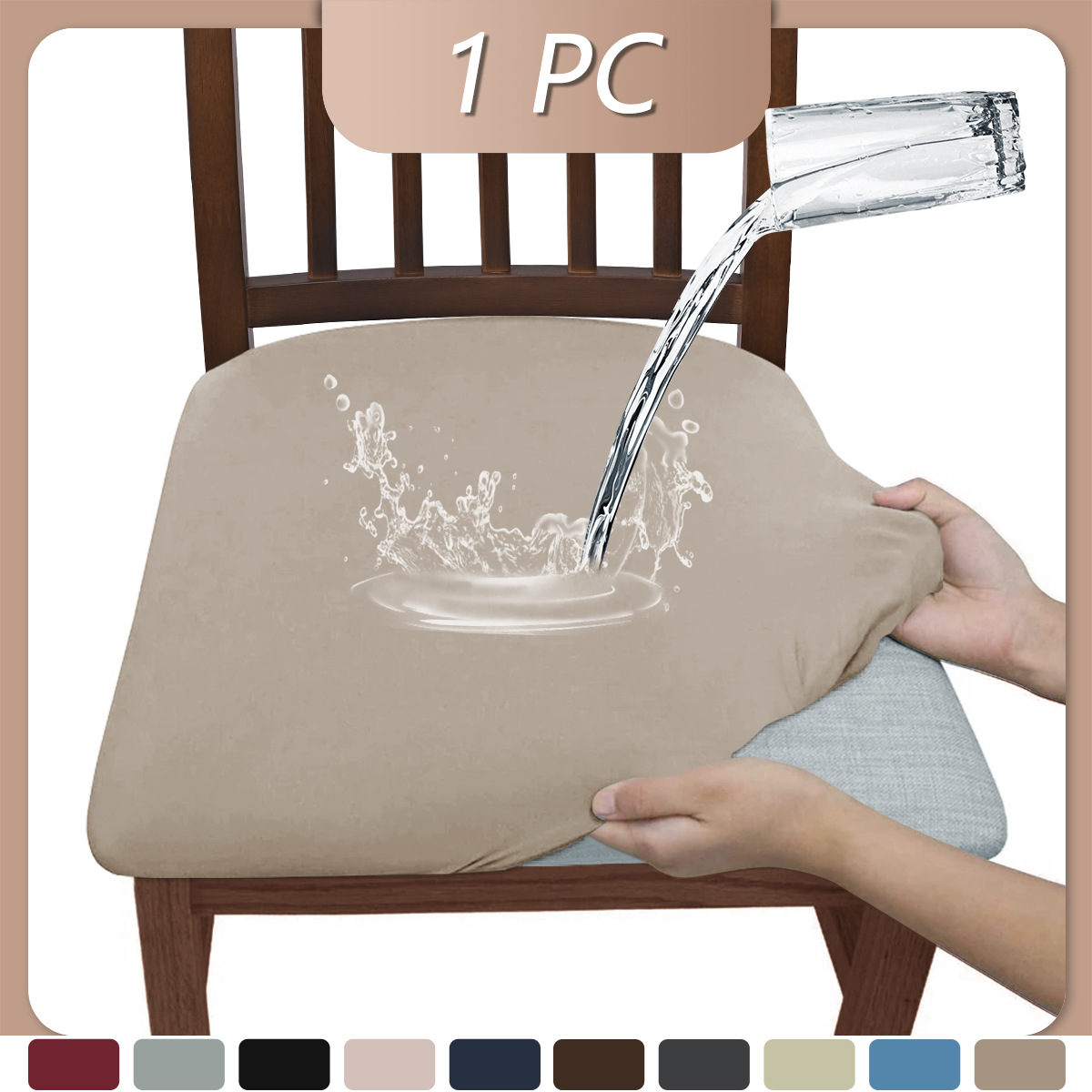 TEMU cubierta de silla en stock, cubierta de banco resistente al agua de seda de leche transfronteriza, cubierta de silla de mesa de comedor de hotel