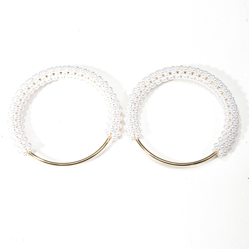 Pearl Handle Bag Accessories Woven Bag Handle Pearl Carrying Ring Ring Handmade Bag Handle Ring DIY Accessories