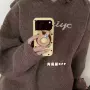 苹果波点木质可爱手机壳