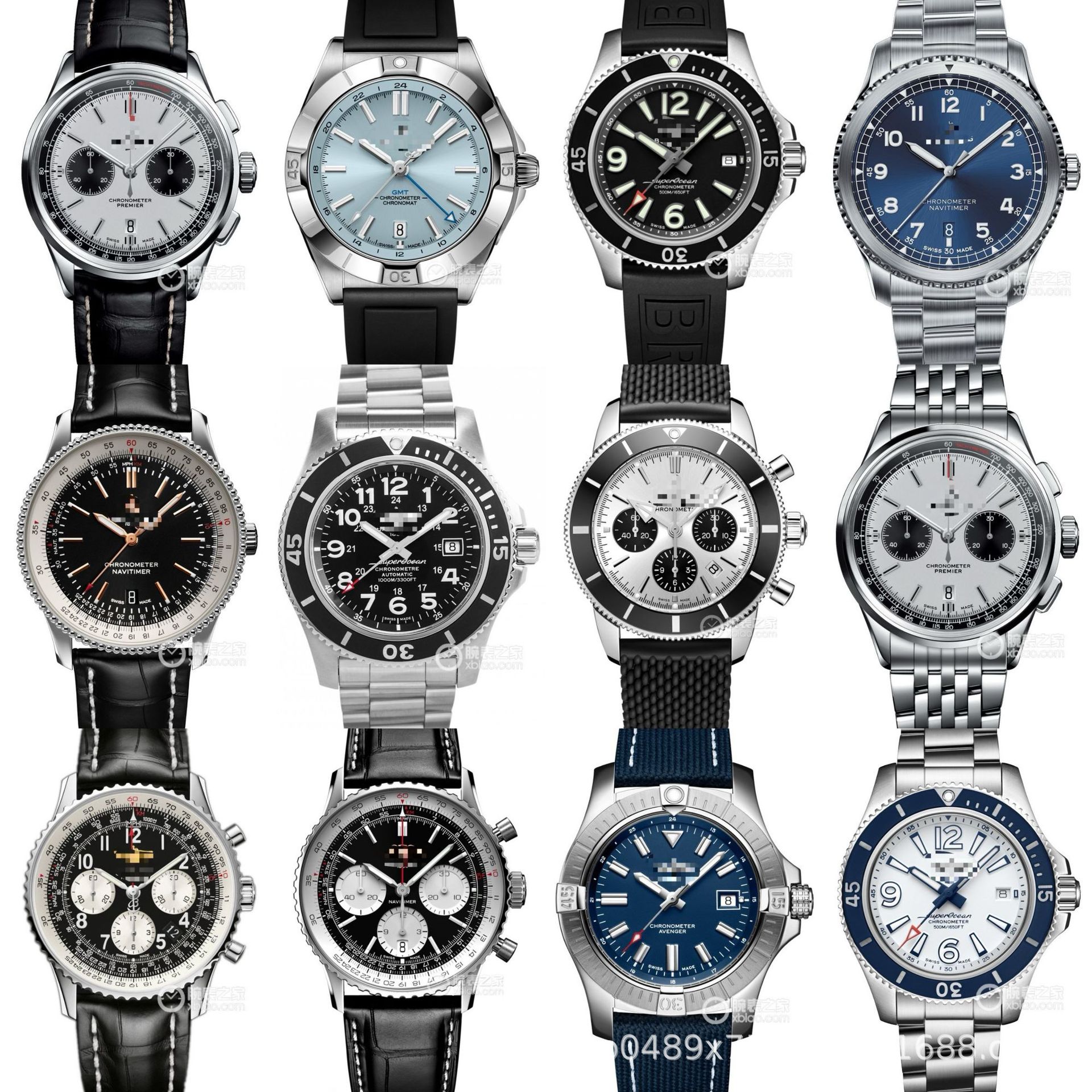 Mechanical wristwatch, aviation chronograph, stainless steel